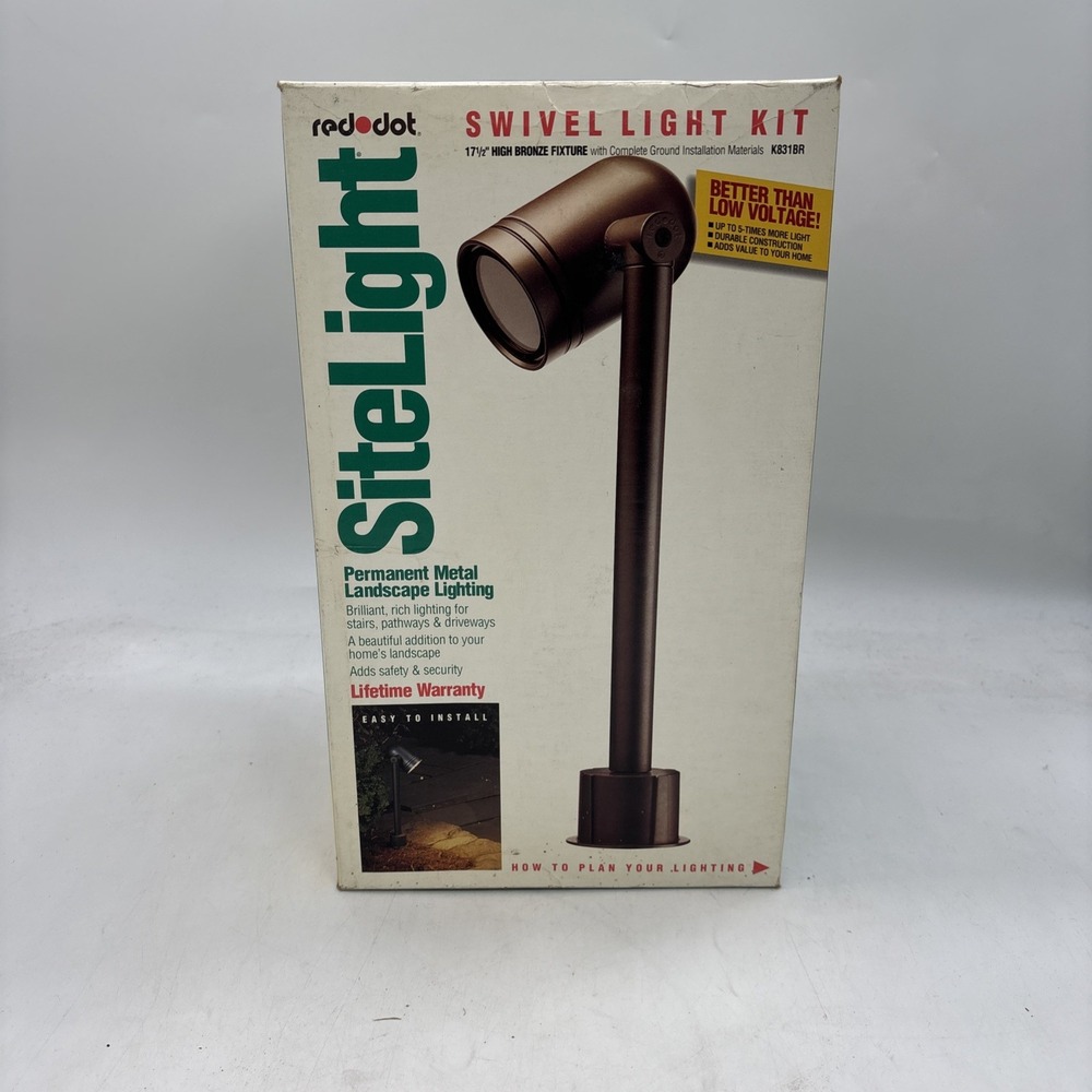 Red Dot SiteLight Swivel Light Kit K821BR Metal Landscape 17.5 In Bronze NEW